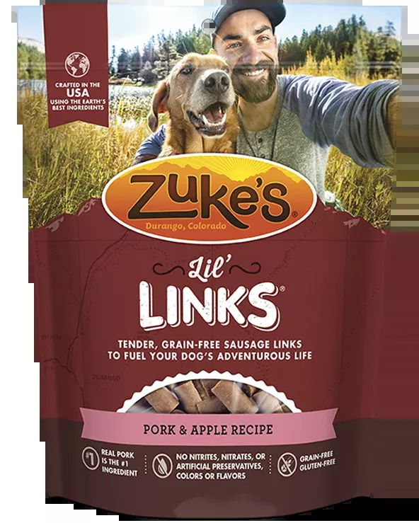 Zukes Lil' Links Grain Free Pork and Apple Recipe for Dogs
